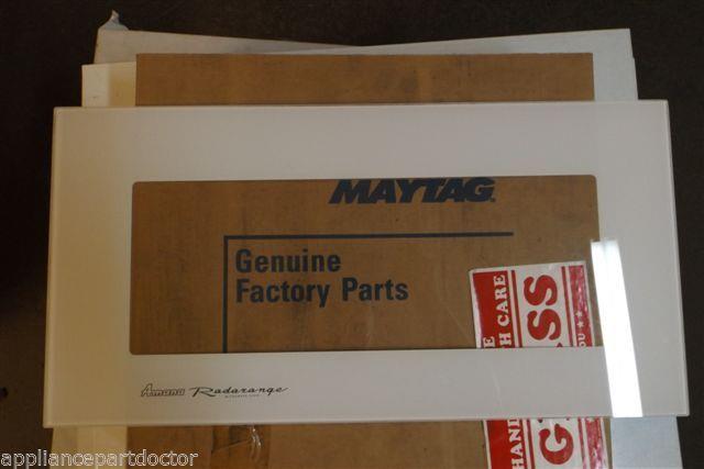 MAYTAG MICROWAVE 59001094 GLASS DOOR WHT. NEW IN BOX MAYTAG MICROWAVE 59001094 GLASS DOOR WHT. NEW IN BOX